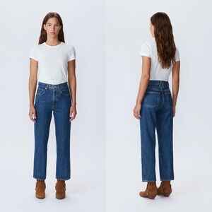 SLVRLAKE LONDON CROP Jeans in “FORBIDDEN LOVE” dark wash